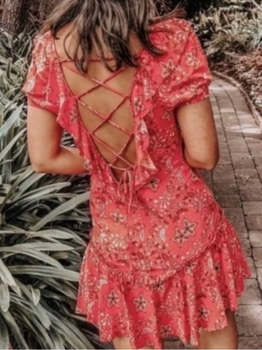 Spell Celestial Mini Play Dress in Flame